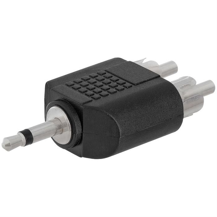 alt="3.5mm Mono Plug to 2 x RCA Jack Adapter - Triangular"