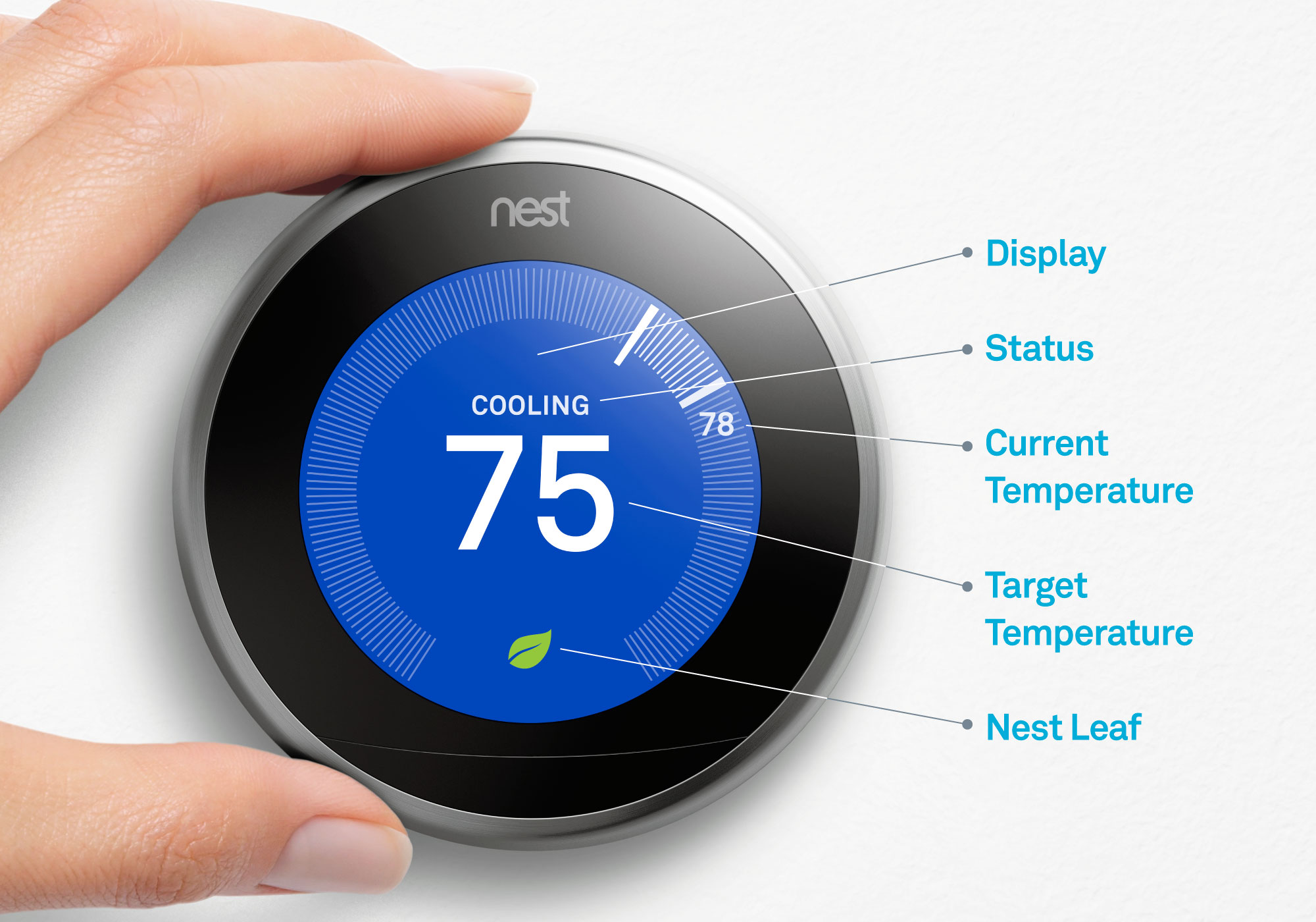 nest thermostat gen3 temp screen