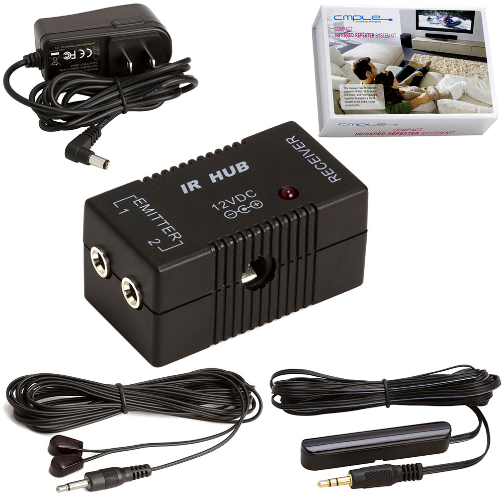 Picture of Compact Premium IR Infrared Repeater Kit System IR Emitters Extender