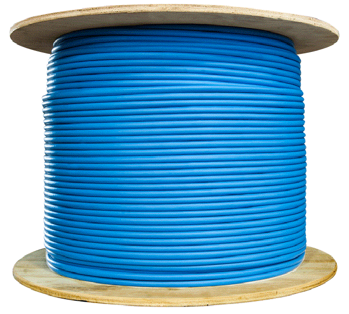 Cat-5E Bulk Cable 350MHz UTP 24AWG Bare Copper CMR Rated 1000FT Blue