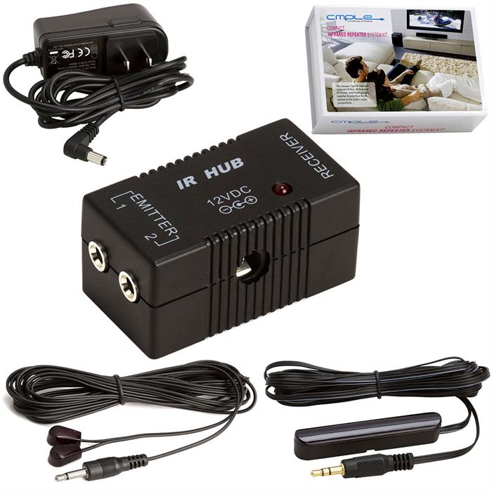 Compact Premium IR Infrared Repeater Kit System IR Emitters Extender