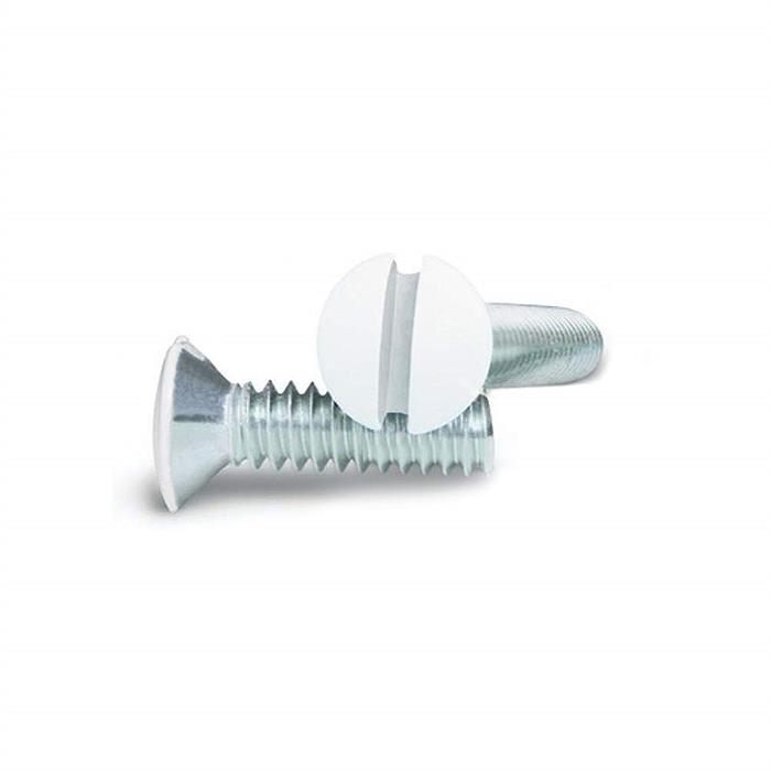 White Blank Wall Plate With Screws	