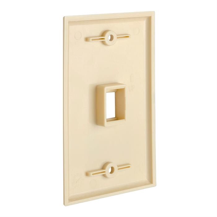 Standard Size Keystone Jack Wall Plate - Ivory	
