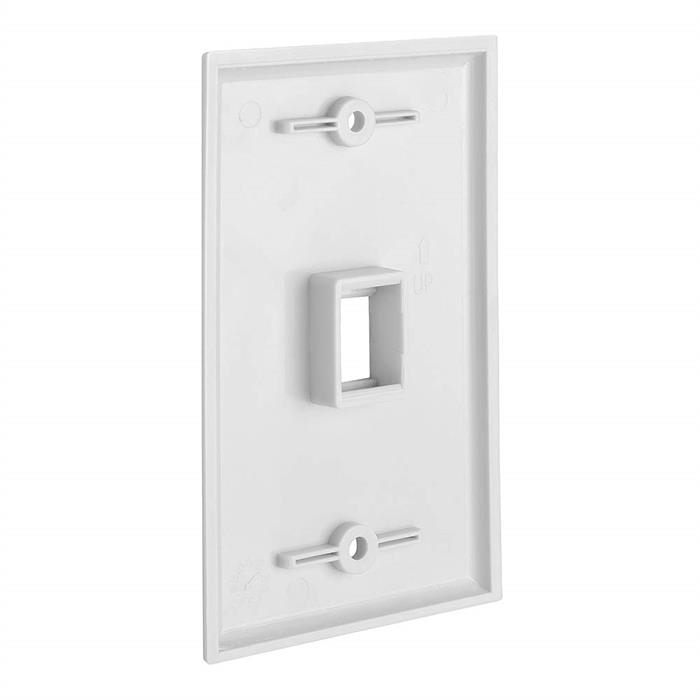 Standard Size Keystone Jack Wall Plate - White