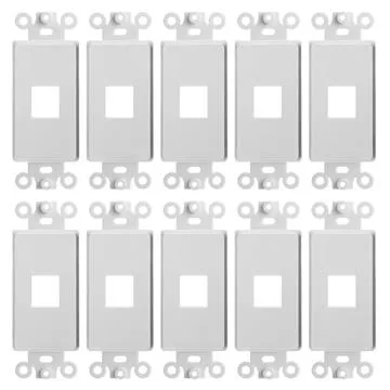 10 PCS One Keystone Port Wall Plate