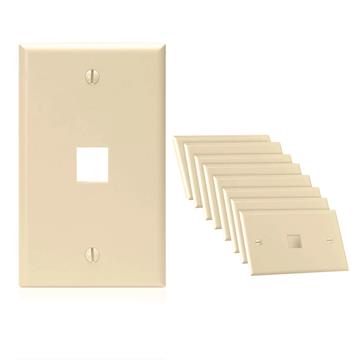 10PCS One Port Keystone Wall Plate	