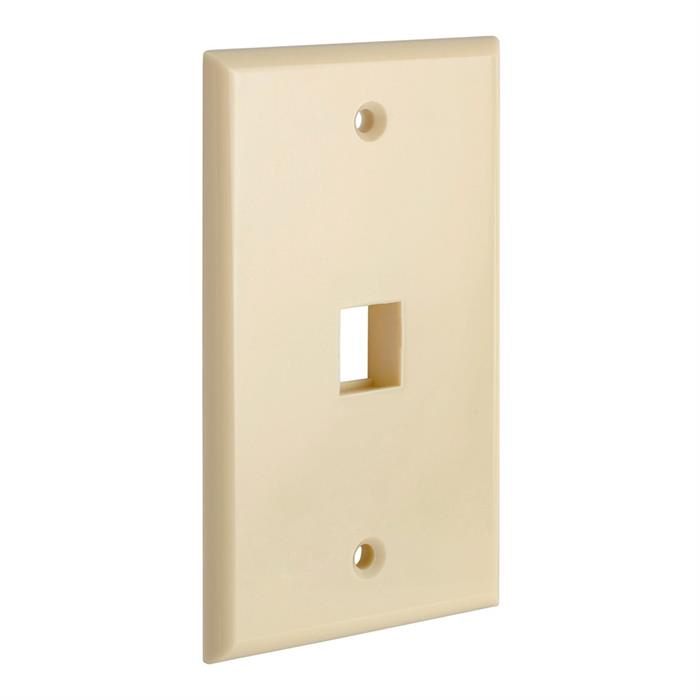 One Port Keystone Wall Plate	 - Ivory