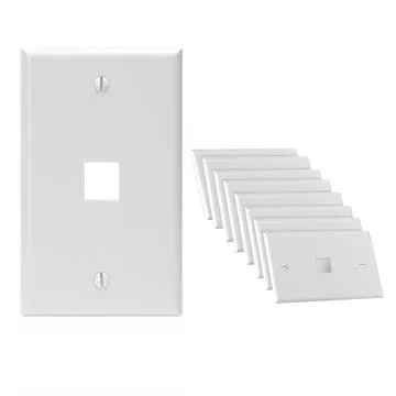 10PCS One Port Keystone Wall Plate