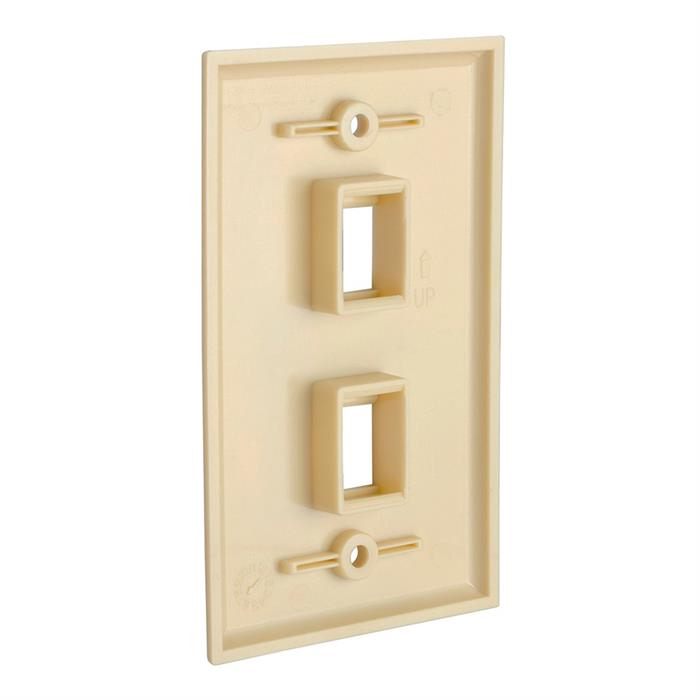 Standard Size Keystone Jack Wall Plate - Ivory	