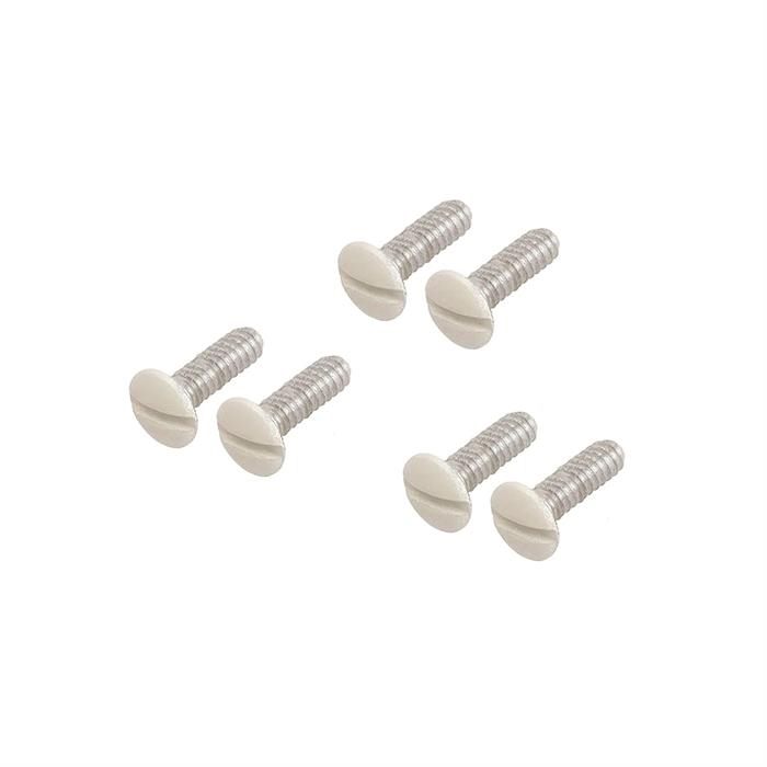 White Blank Wall Plate With Screws	