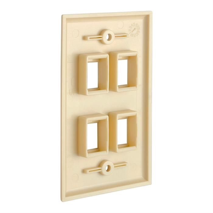 Standard Size Keystone Jack Wall Plate - Ivory	