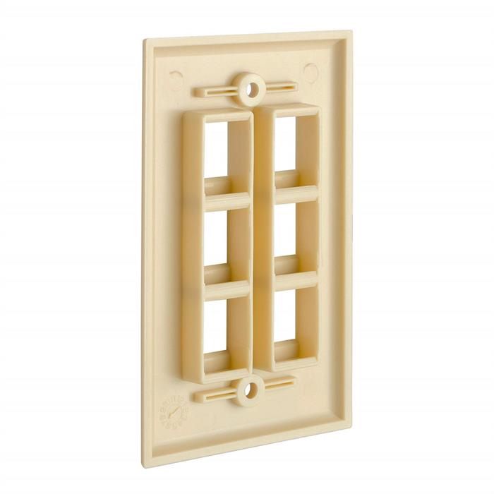 Standard Size Keystone Jack Wall Plate - Ivory	