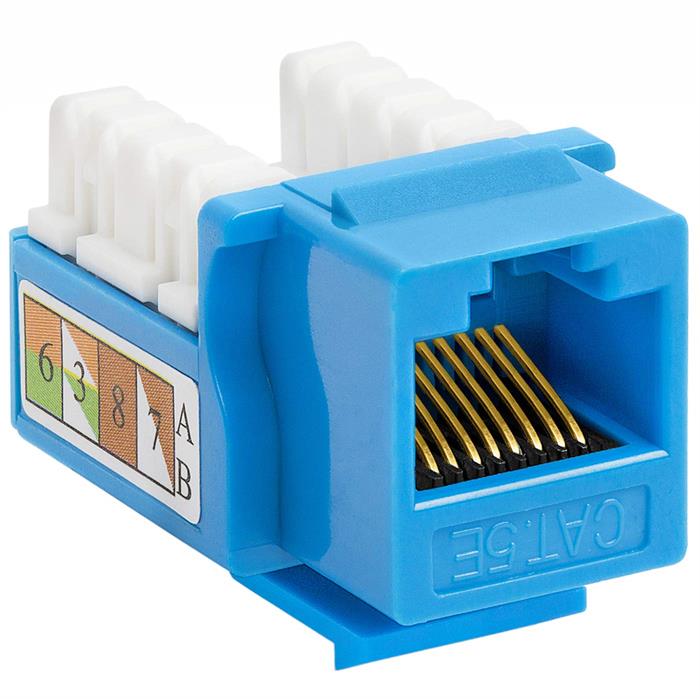 110 Type Patch Down Keystone Jack - Blue