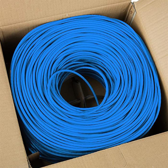 1000ft Cat 6 Riser Ethernet Cable Blue | Unshielded | CMR, 23AWG, UTP