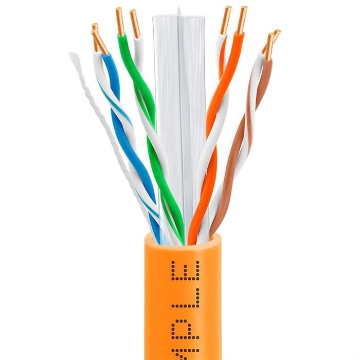 Orange Cat6 wire