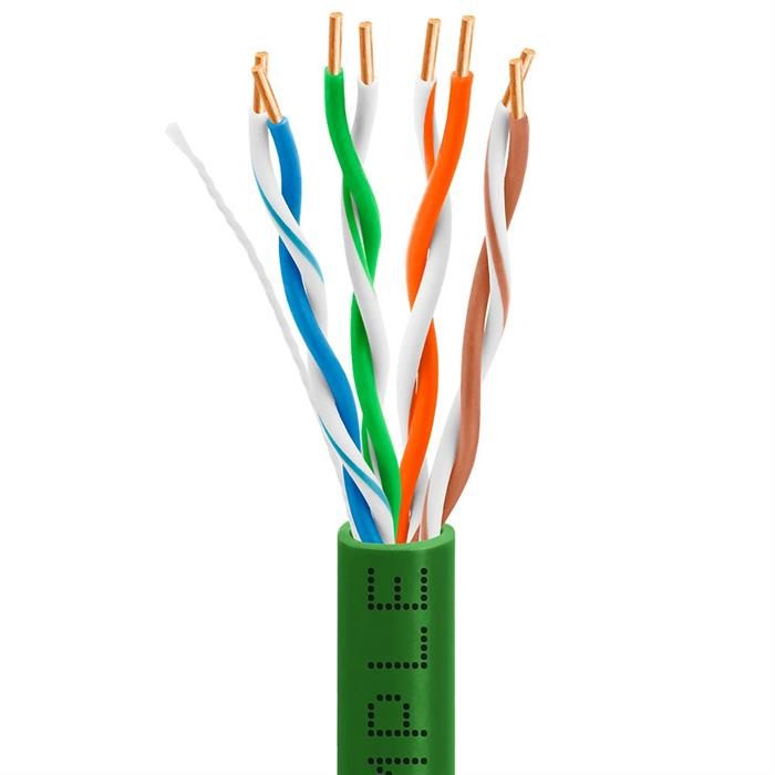 Category 5e Bulk Cable Bare Copper CMP 350 MHz 1000 Feet Green	