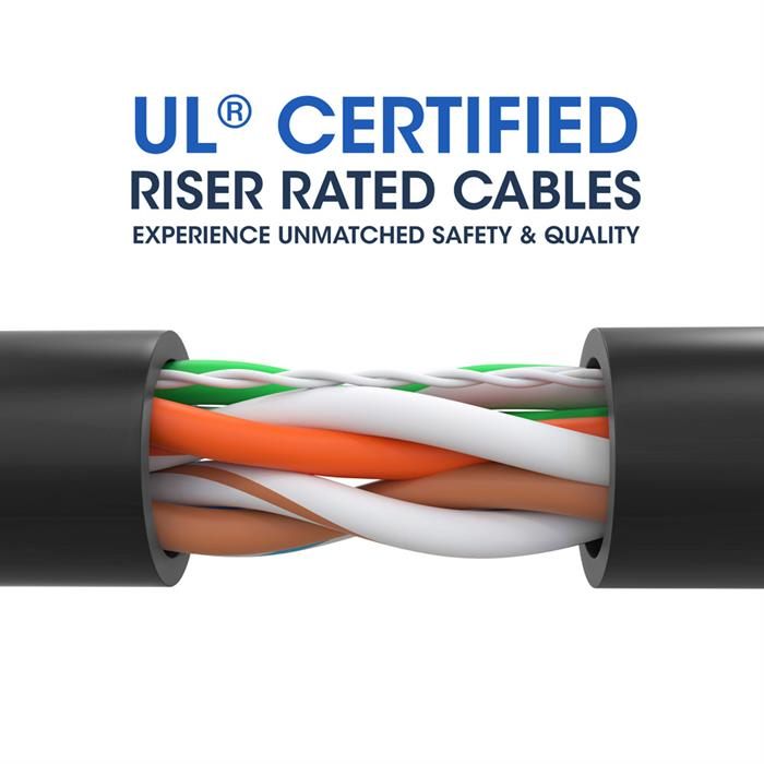 UL Certified Black Cat5e Bare Copper Lan Cable 1000 Feet