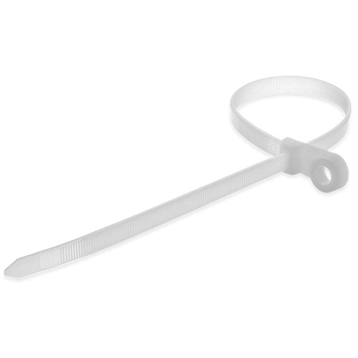 14" 120-lbs Mountable Head Cable Tie Pack of 100 - White