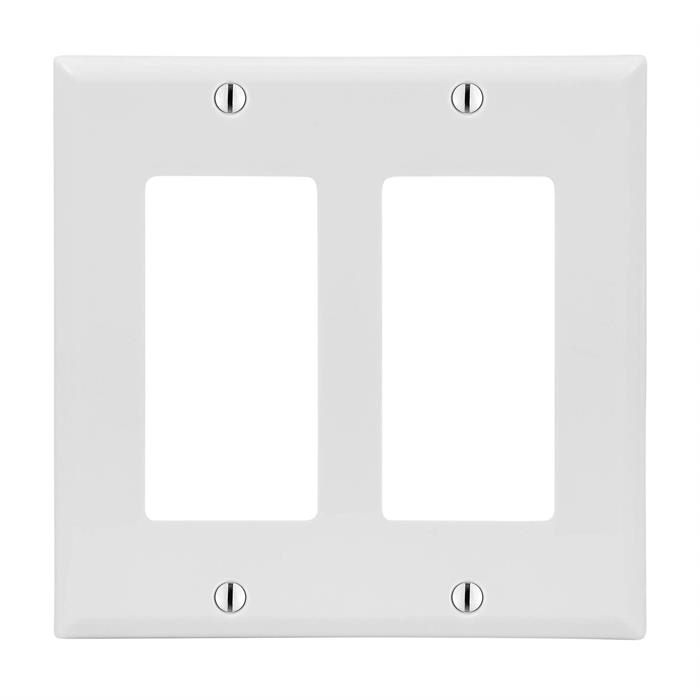 Dual Gang Standard-Size Empty Wall Plate	