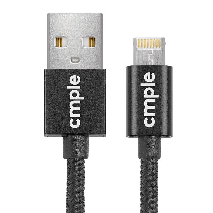 2 in 1 USB 2.0 A Male To Reversible Lightning/Micro B Male Cable - 3 Feet, Black