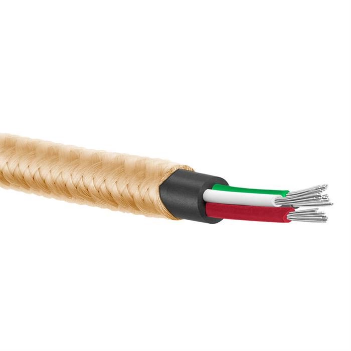 2 in 1 USB 2.0 A Male To Reversible Lightning/Micro B Male Cable - 3 Feet, Gold