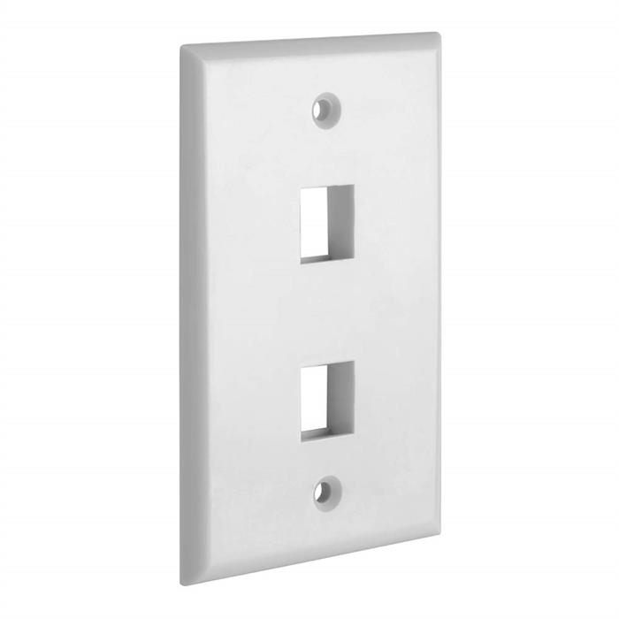 Two Ports Keystone Wall Plate