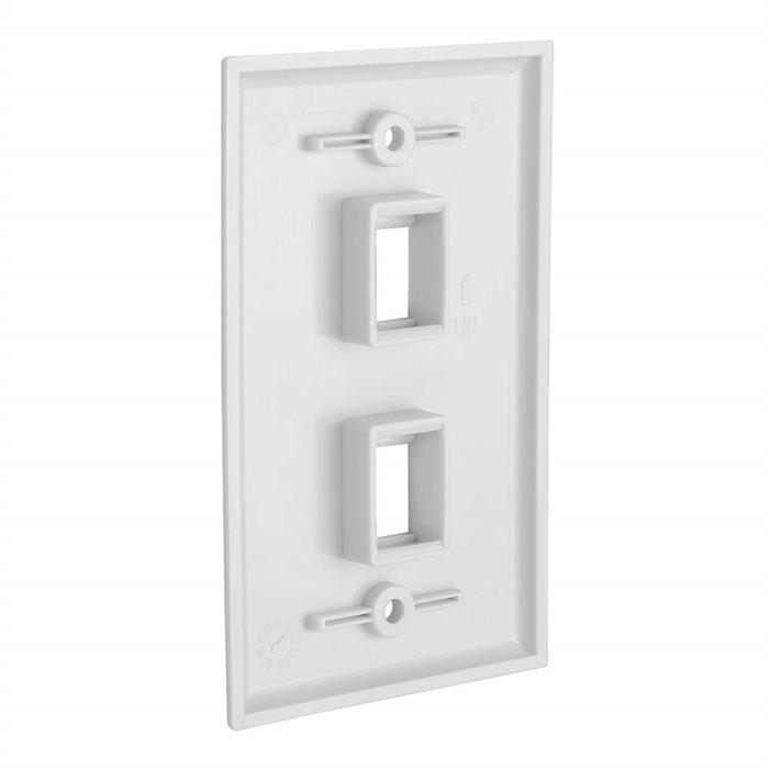 Standard Size Keystone Jack Wall Plate - White