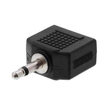 3.5mm Mono Plug to 2x3.5mm Stereo Jack Adapter