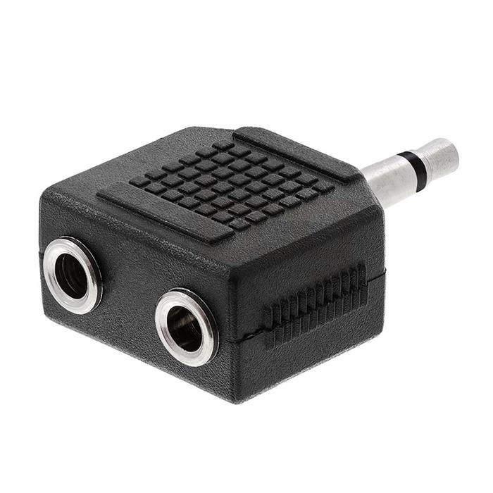 3.5mm Mono Plug to 2x3.5mm Stereo Jack Adapter