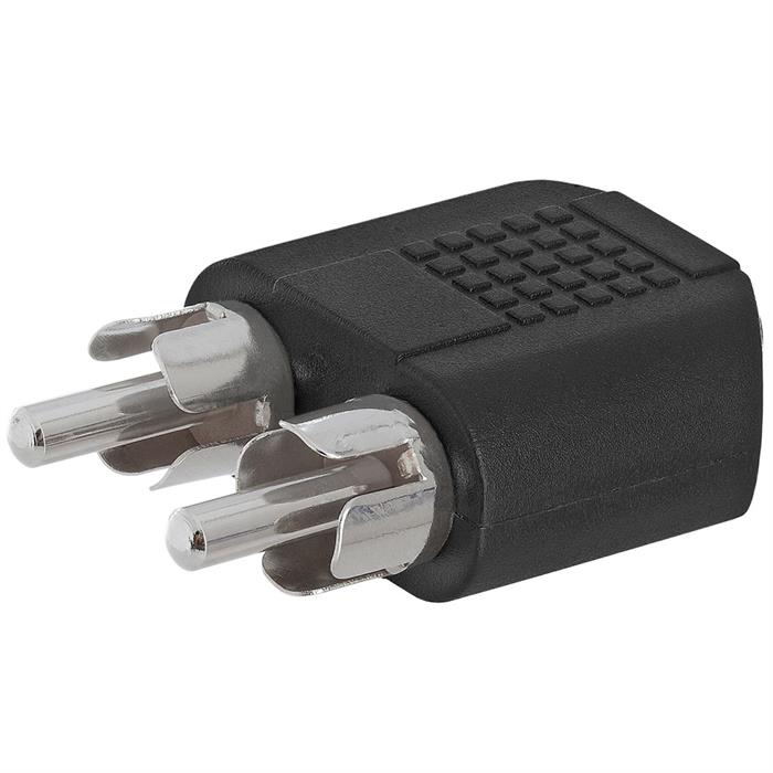 3.5mm Stereo Jack to 2xRCA Plug Adapter - Straight