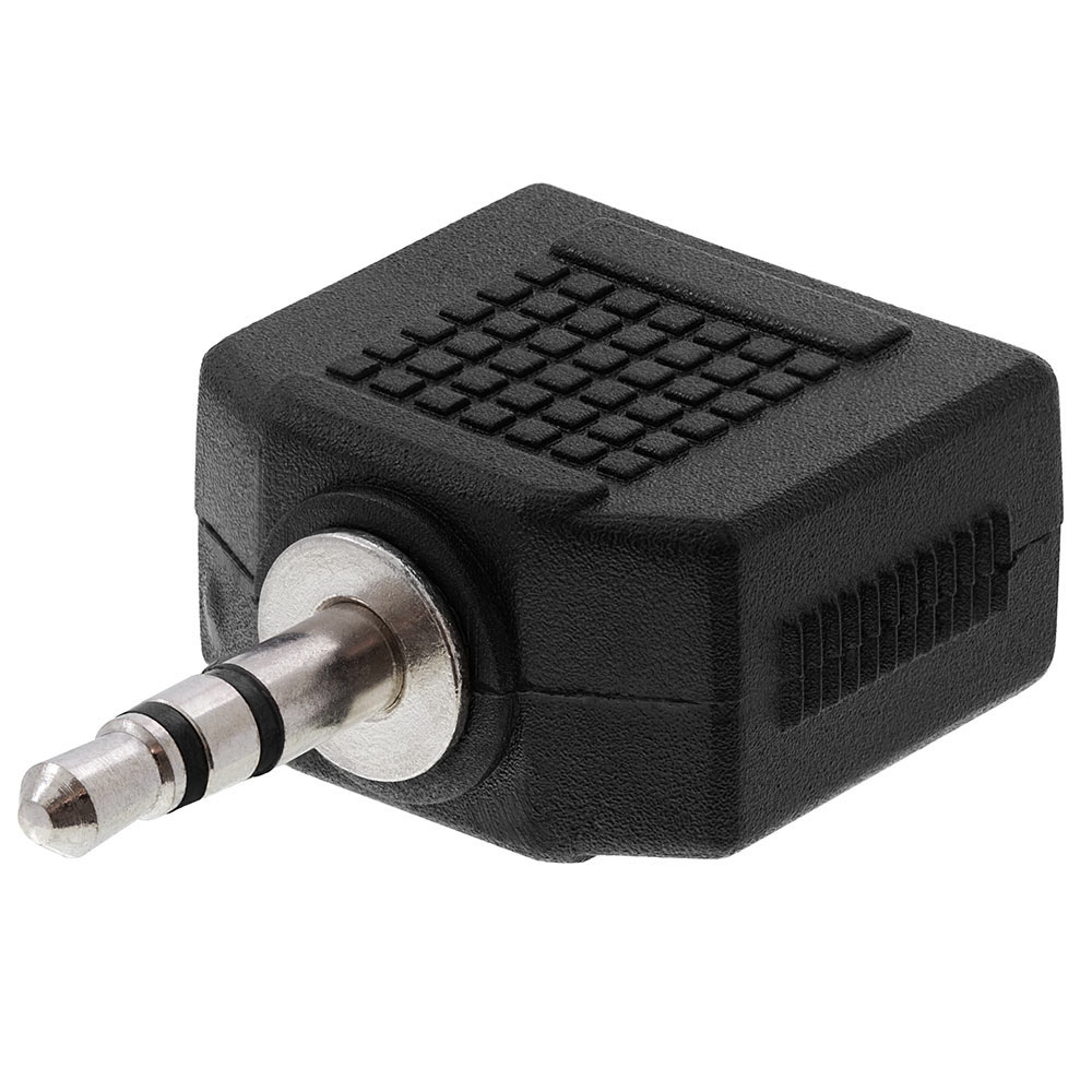 3.5mm Stereo Plug to 2x3.5mm Stereo Jack Adapter