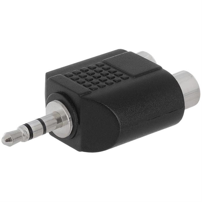 3.5mm Stereo Plug to 2xRCA Jack Adapter - Straight