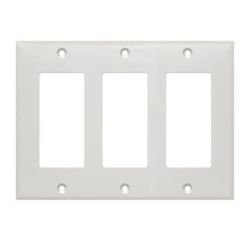 Triple Gang Standard-Size Empty Wall Plate	