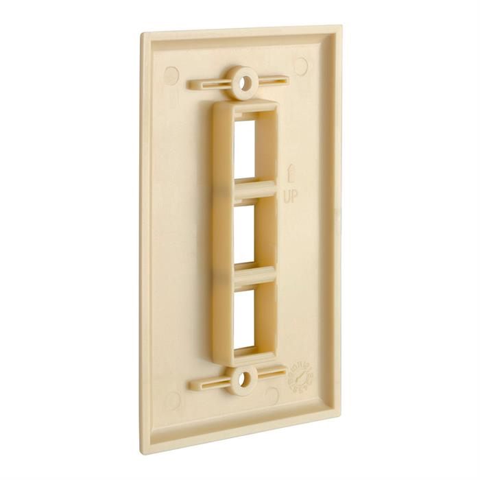 Standard Size Keystone Jack Wall Plate - Ivory	