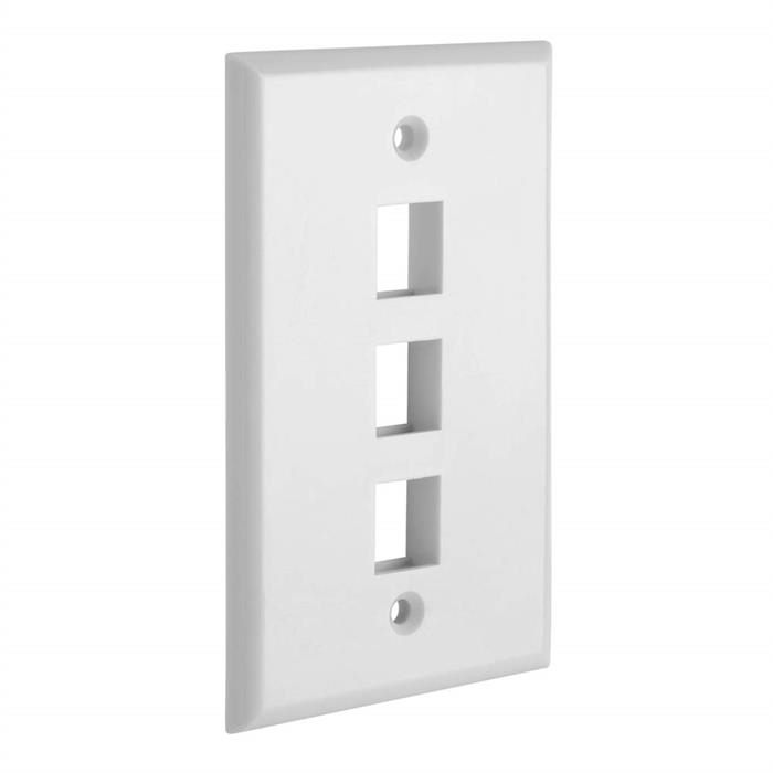 Three Port Keystone Wall Plate	