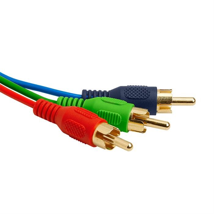 3-RCA Component Video 1 Male to 2 Female RGB Splitter