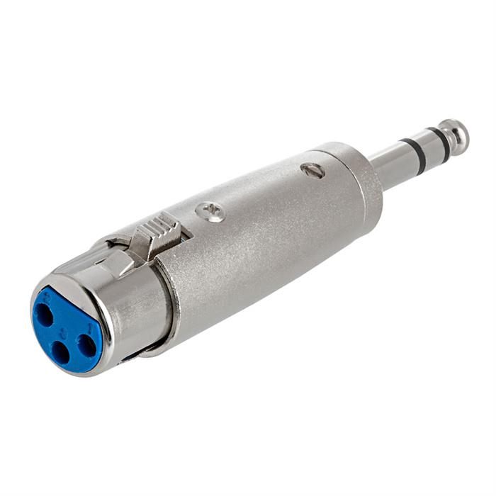3P XLR Jack to 6.35mm Stereo Plug Adapter