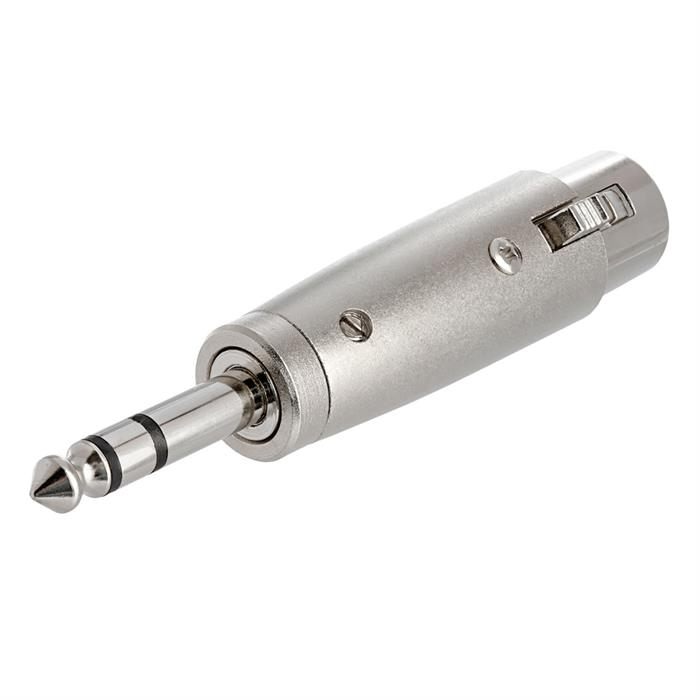3P XLR Jack to 6.35mm Stereo Plug Adapter