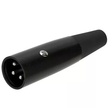 3P XLR Male Microphone Connector – Black