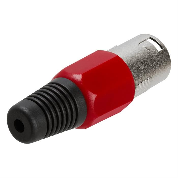 3P XLR Male Microphone Connector – Red/Black