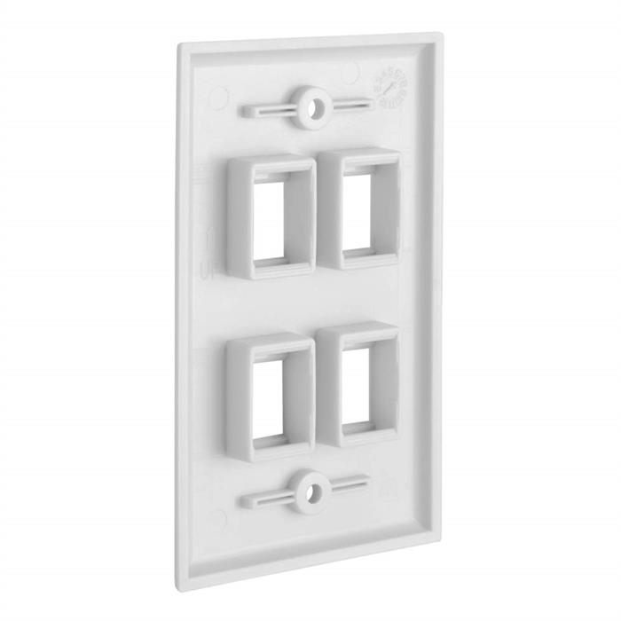 Standard Size Keystone Jack Wall Plate - White	