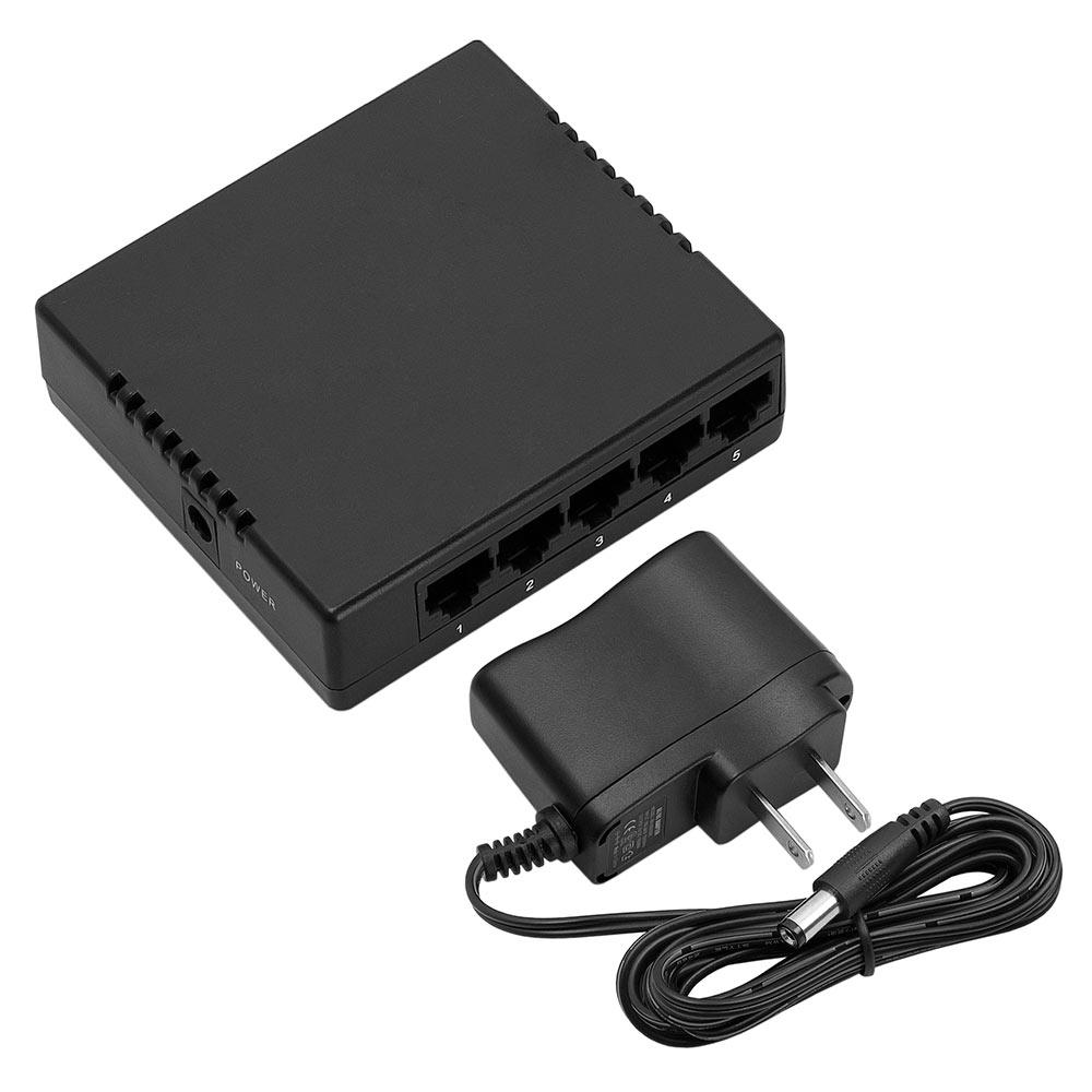 XtremPro 61025 5-Port USB Powered 10-100Mbps Ethernet RJ45 Network Switch  Hub