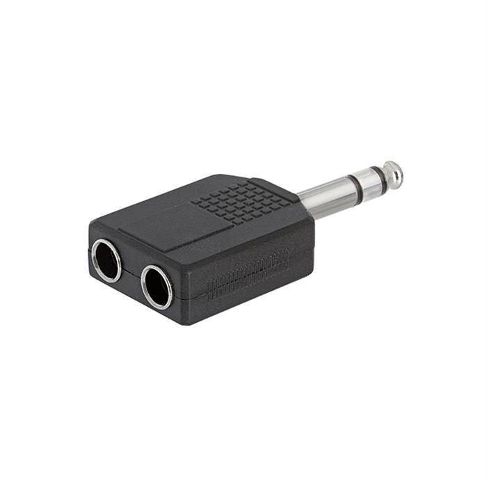 6.35mm Stereo Plug to 2x6.35mm Mono Jack Adapter