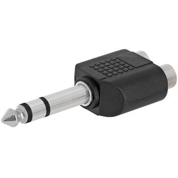 6.35mm Stereo Plug to 2xRCA Jack Adapter - Straight