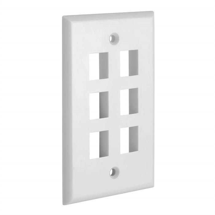 Six Ports Keystone Wall Plate