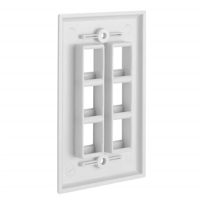 Standard Size Keystone Jack Wall Plate - White	