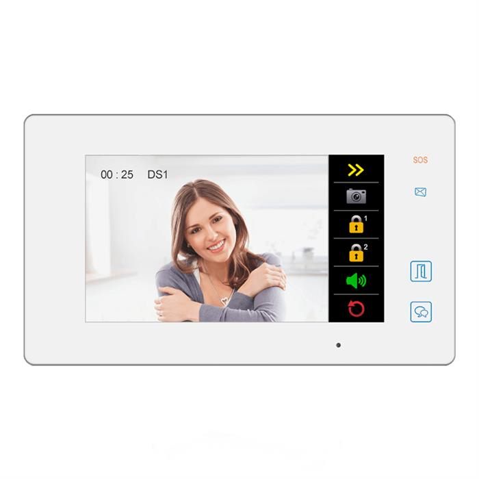 7" Color TFT Touch Screen Monitor for 2-Wire Video Intercom System	