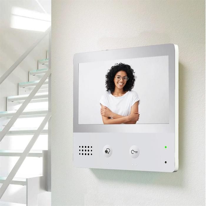 Surface Mount Video Intercom Wi-Fi Monitor with Big Color Display, Low Profile Design