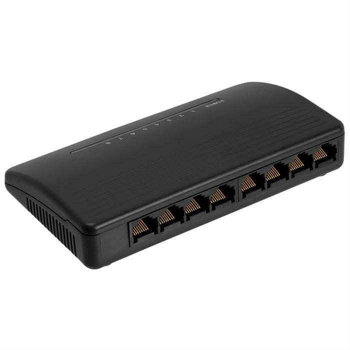 8-Port 10/100 Mbps Fast Ethernet Network Switch RJ45 Ethernet Hub, Plug-and-Play, Fanless Quiet Design