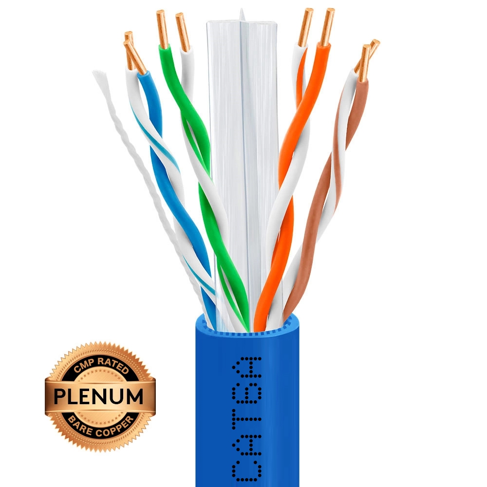 CAT6A Outdoor Bulk Ethernet Cable, Direct Burial Shielded Solid Copper, 23  AWG 1000FT